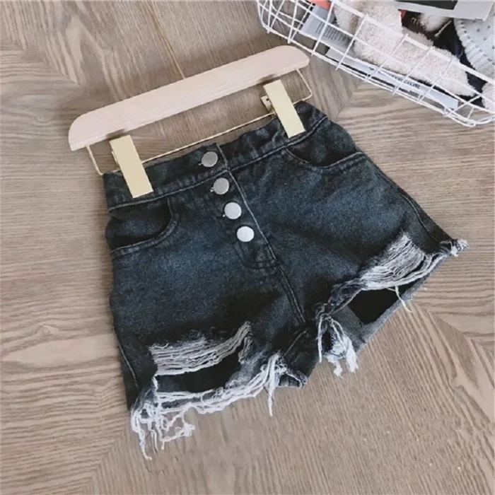 Fashion Baby Girl Casual Jean Shorts Ripped Holes Toddler - Image 4