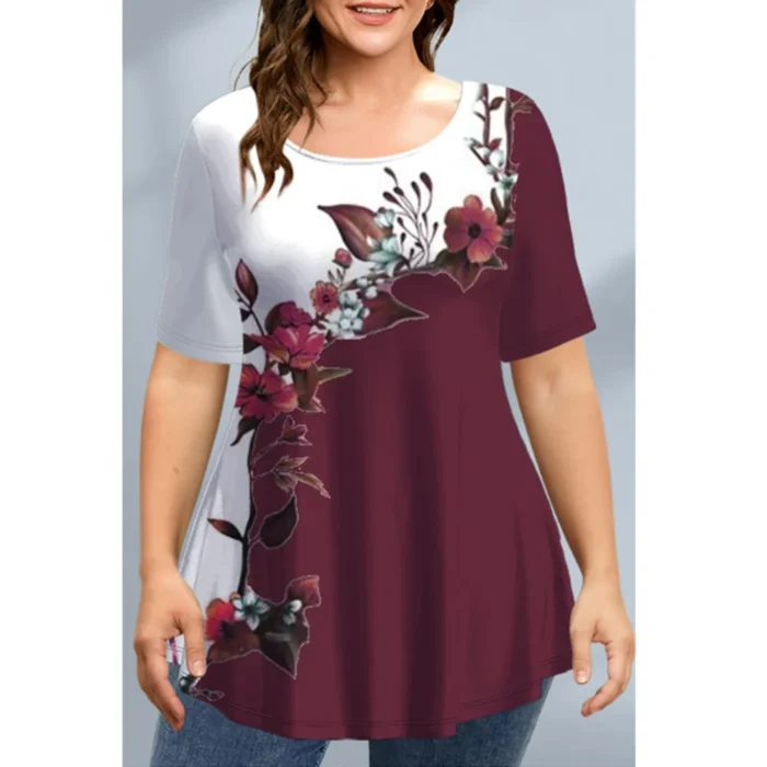 New Women's T-Shirts Spring Clothing Floral Graphic