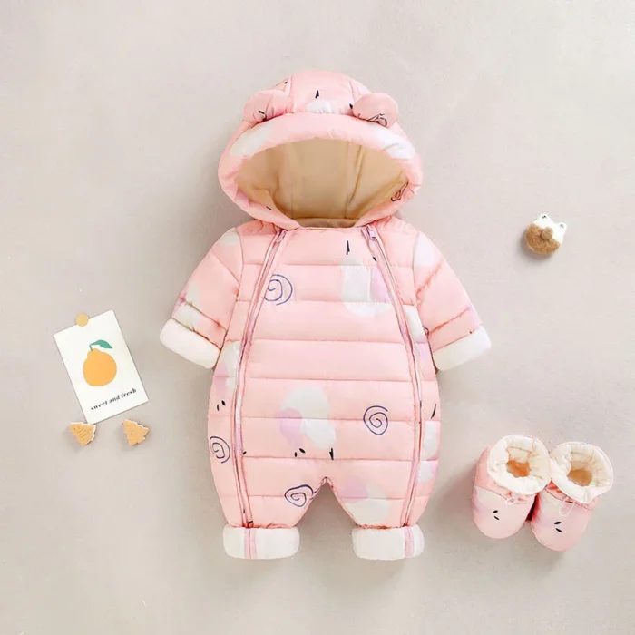 Children Autumn Winter Overall For Infant Down Cotton Thicken - Image 5