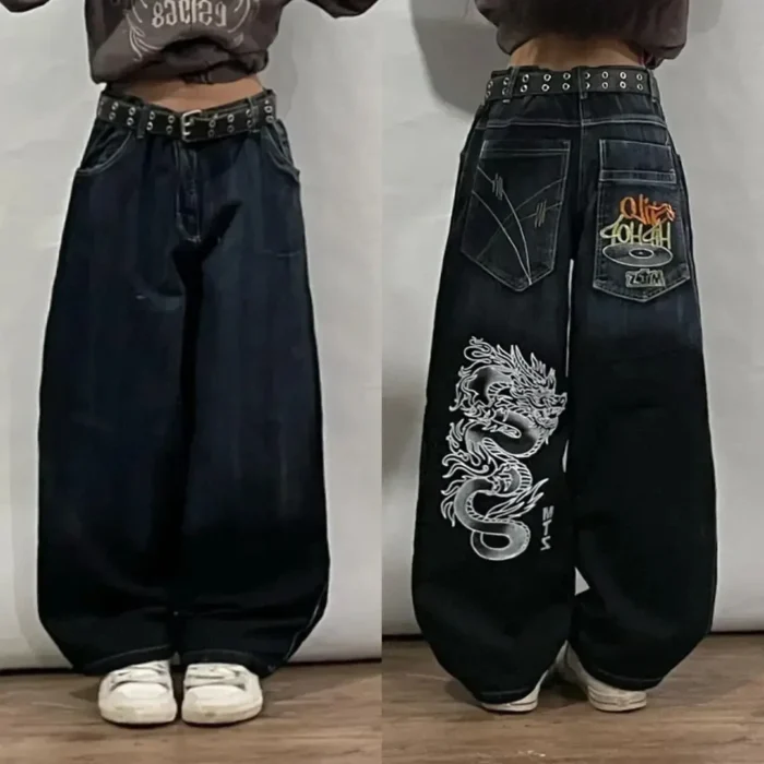 American Vintage Popular Straight Wide Leg Jeans Women - Image 2