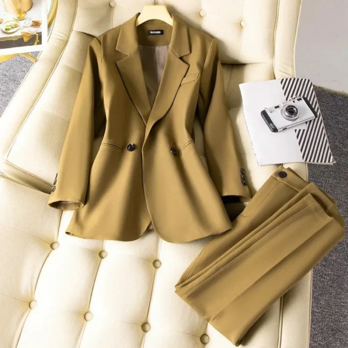 Spring Autumn Women Blazer Pure Colour Long Sleeve Solid Casual Ladies - Image 3