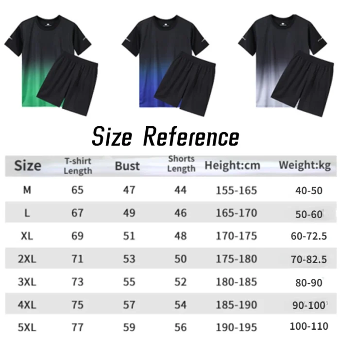 Fitness Clothes Ice Silk Quick Drying T-shirt Suit Men Short Sleeve - Image 6