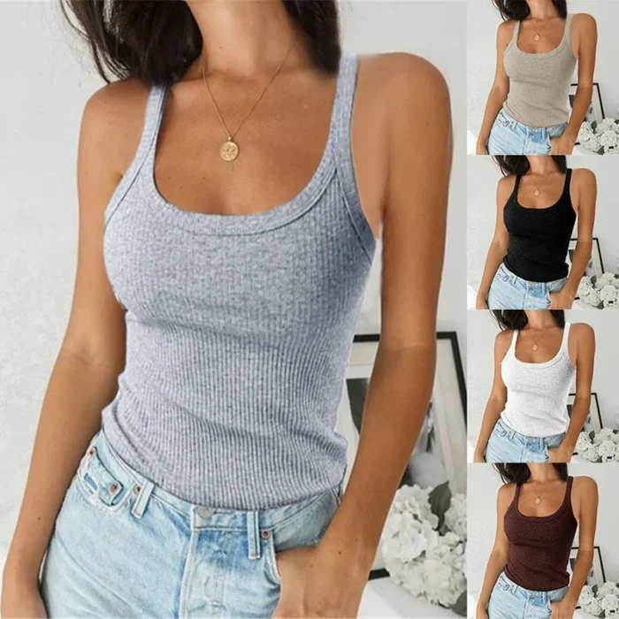 O Neck Summer Knit Vest Sleeveless Women Sexy