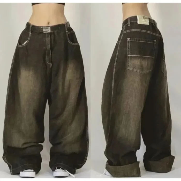 Streetwear New Fashion Oversized Print Baggy Jeans Y2K - Image 3