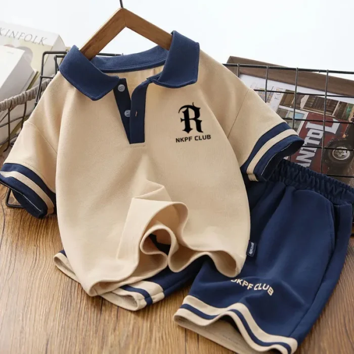 Summer Children Boy Clothes Kid Lapel T-Shirts