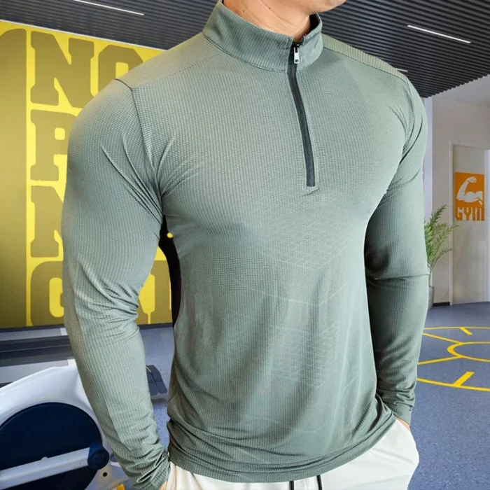 Mens Fitness Trainer Training Tshirts Tops Gym Workout Compression - Image 5