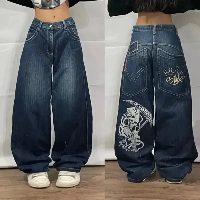 American Vintage Popular Straight Wide Leg Jeans Women - Image 3