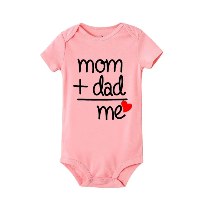 Mom Plus Dad Equals Me Baby Romper Clothes Boy Girl - Image 4