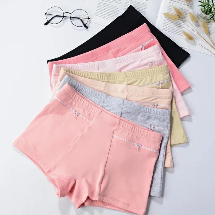 Women's Safety Anti-theft Pants Soft Shorts Cotton Boxer Summer - Image 3