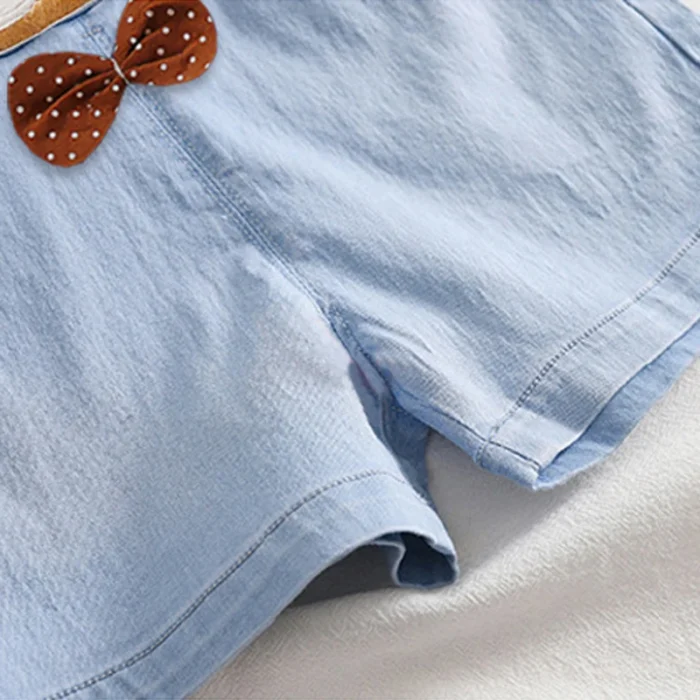 IENENS Summer Jeans Shorts Baby Rompers Newborn - Image 5