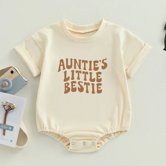 Auntie's Little Bestie Bubble Romper Newborn Baby